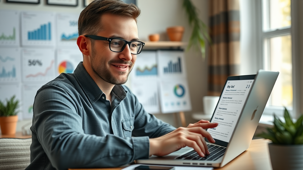 Marketer reviewing SEO content generated by language generation models using text generation