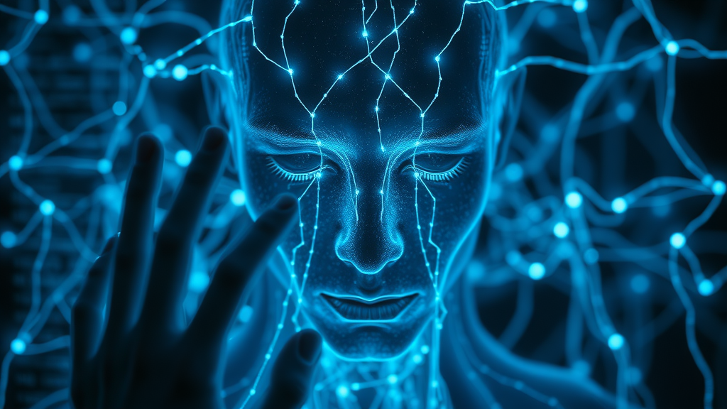 deep learning neural network visualization, glowing matrix, machine learning algorithms